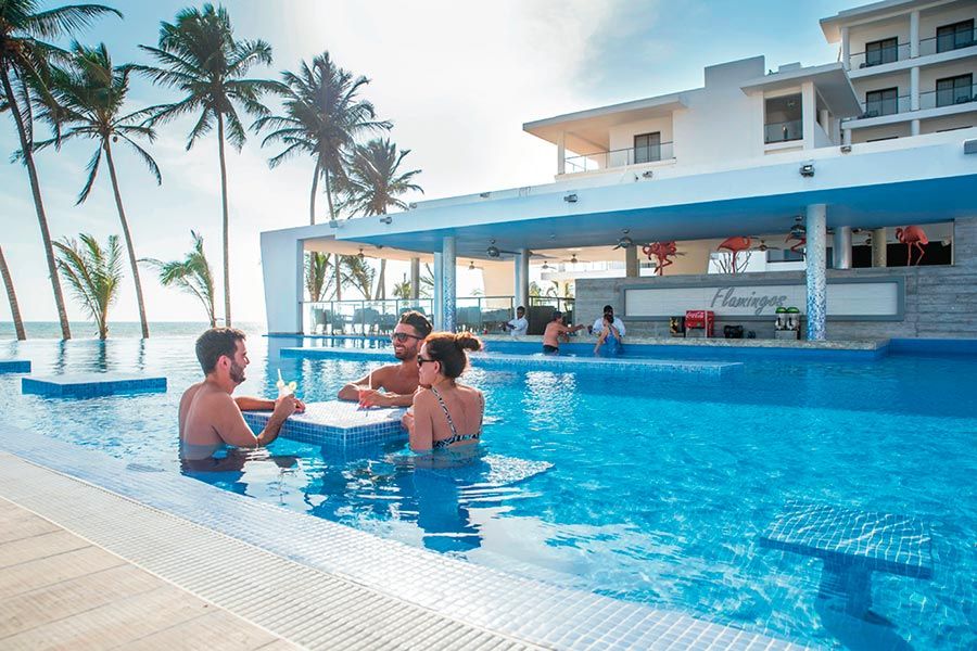 Swimming pool area at Hotel Riu Sri Lanka