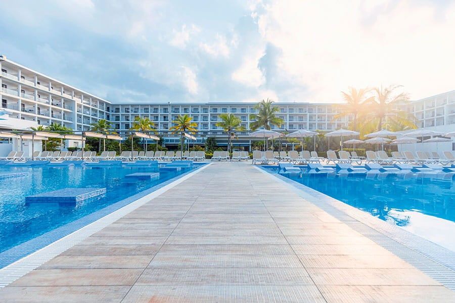 Swimming pool area at Hotel Riu Sri Lanka