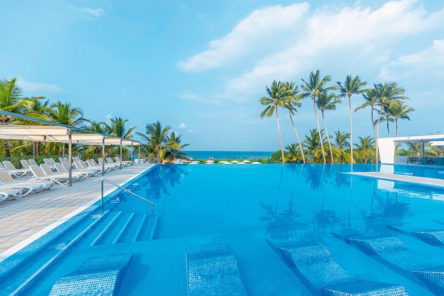 Swimming pool area at Hotel Riu Sri Lanka