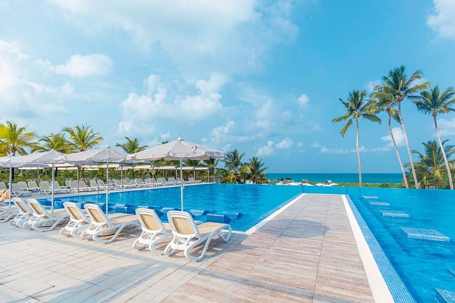 Swimming pool area at Hotel Riu Sri Lanka