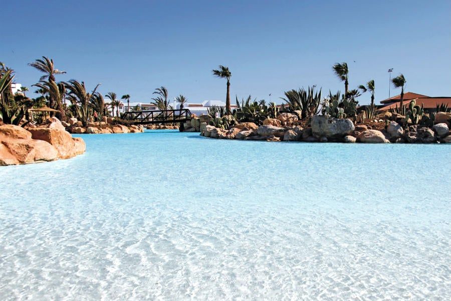 Swimming pool area at Hotel Riu Tikida Dunas
