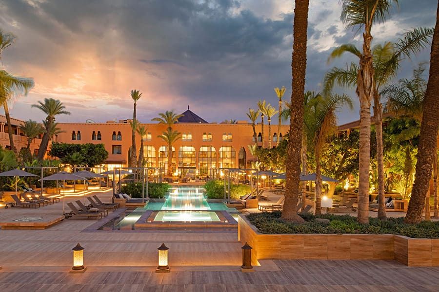 Swimming pool area at Hotel Riu Tikida Garden