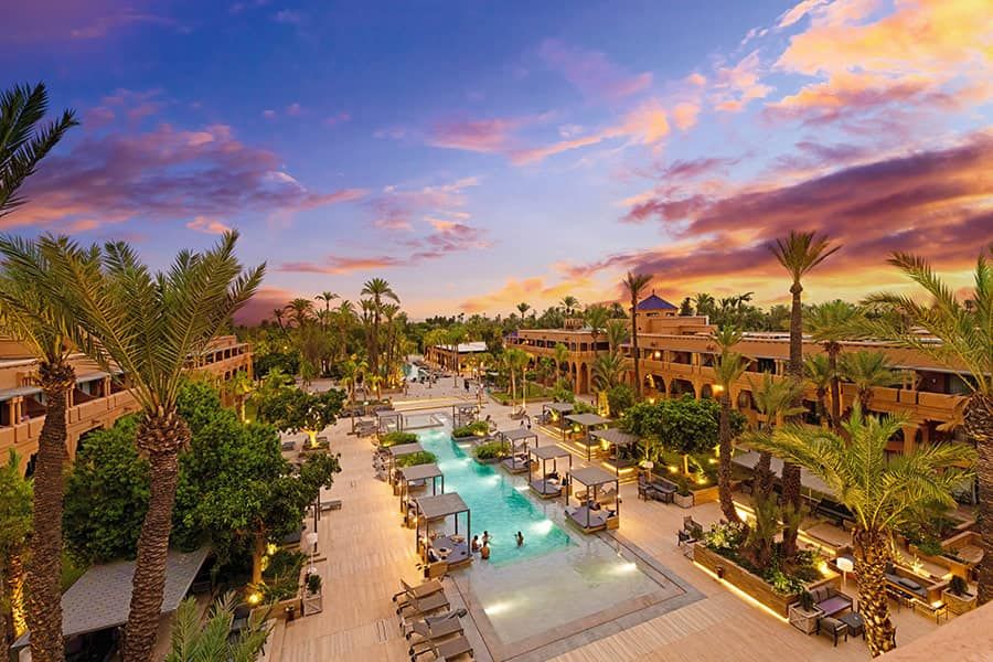 Swimming pool area at Hotel Riu Tikida Garden