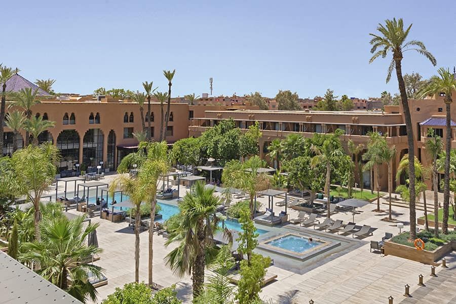 Swimming pool area at Hotel Riu Tikida Garden
