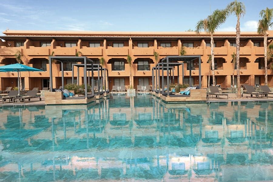 Swimming pool area at Hotel Riu Tikida Garden