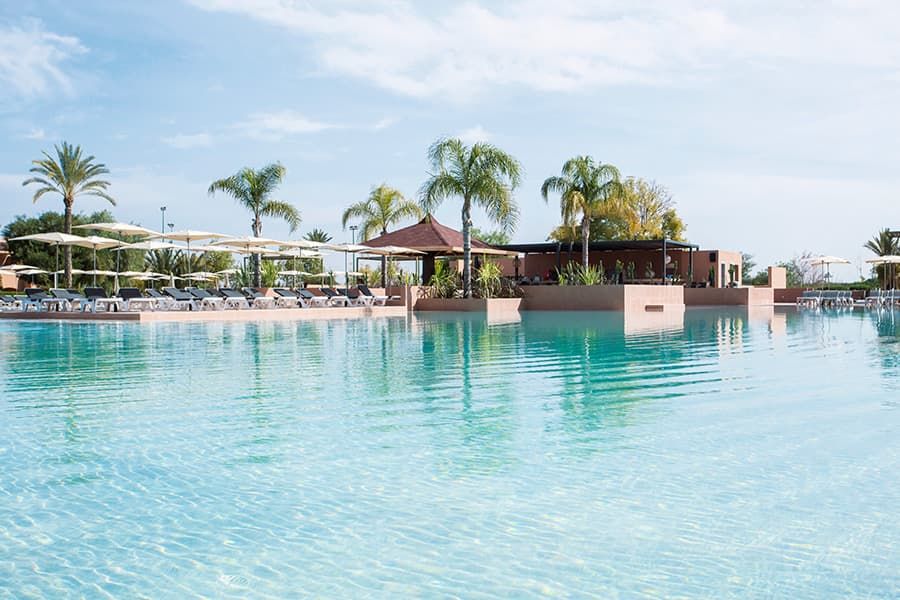 Swimming pool area at Hotel Riu Tikida Palmeraie