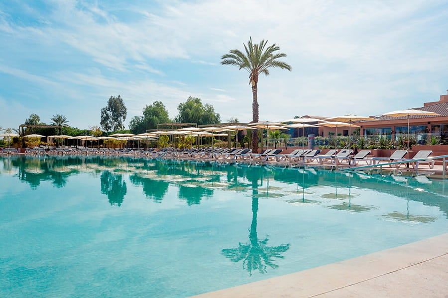 Swimming pool area at Hotel Riu Tikida Palmeraie