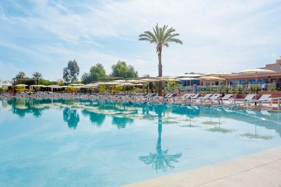 Swimming pool area at Hotel Riu Tikida Palmeraie