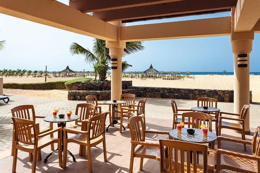 Swimming pool area at Hotel Riu Touareg