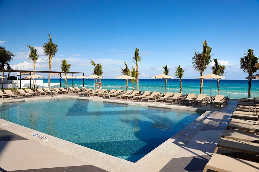 Swimming pool area at Hotel Riu Ventura