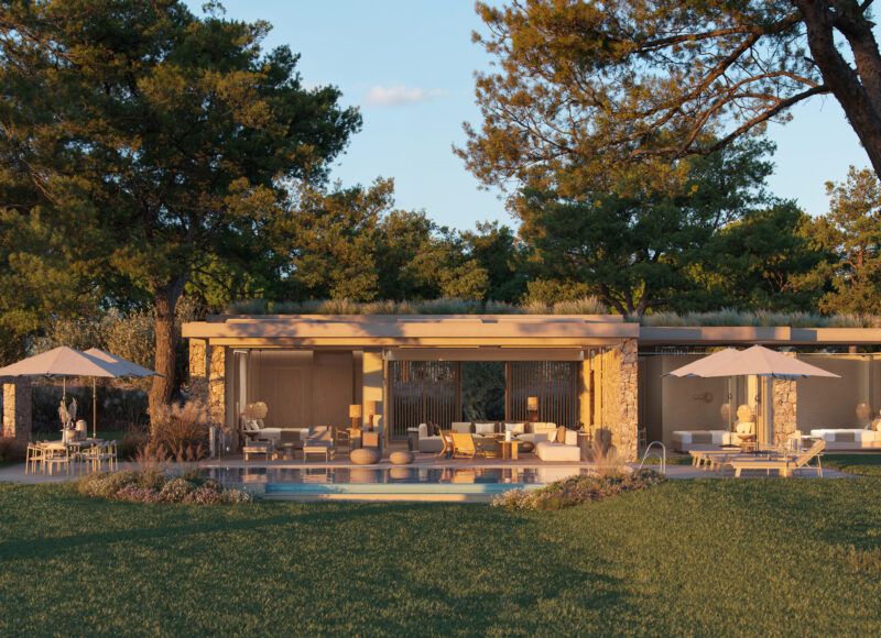 Resort exterior at Ikos Porto Petro