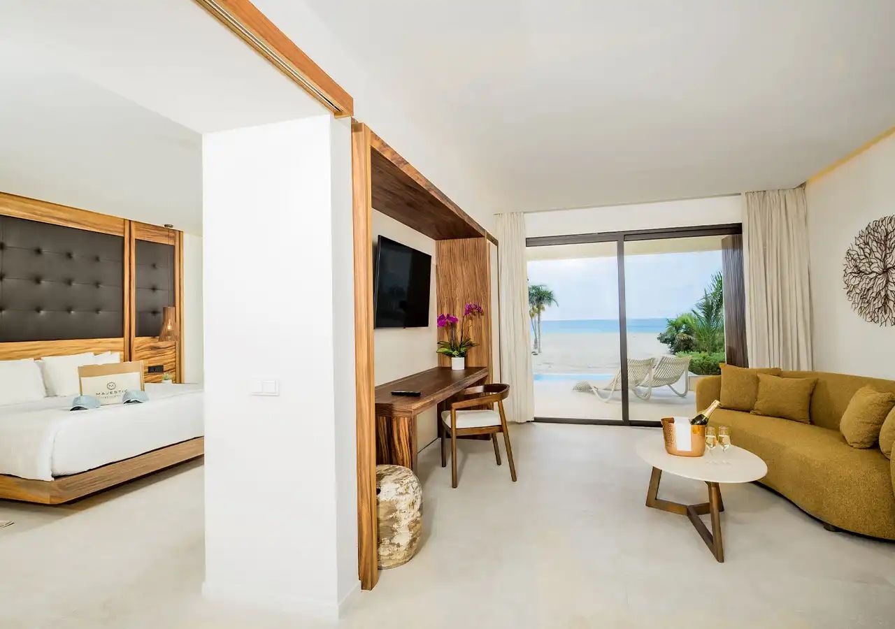 Guest room at Majestic Mirage Costa Mujeres - All-Suite Resort