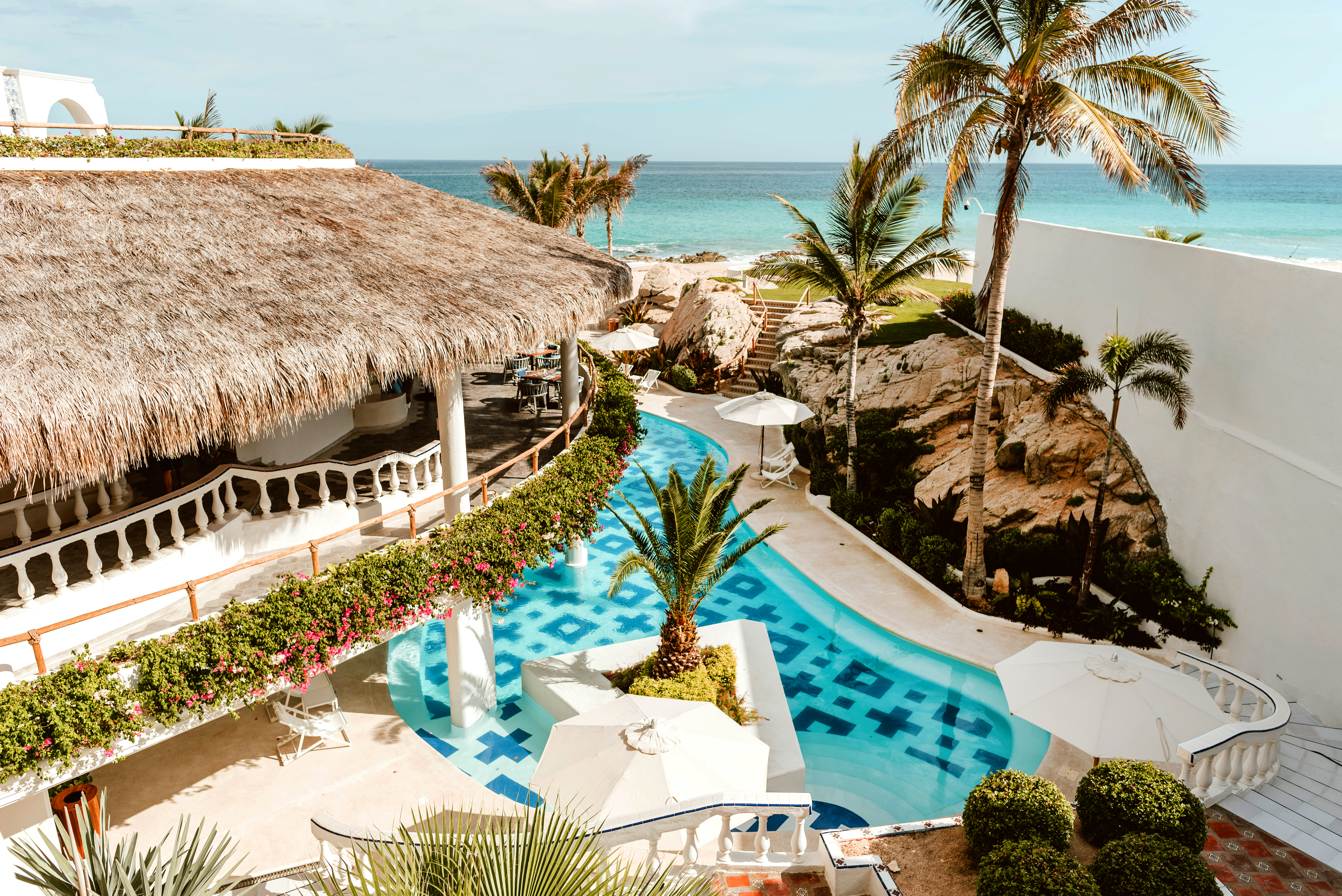 Heated oceanfront infinity pool