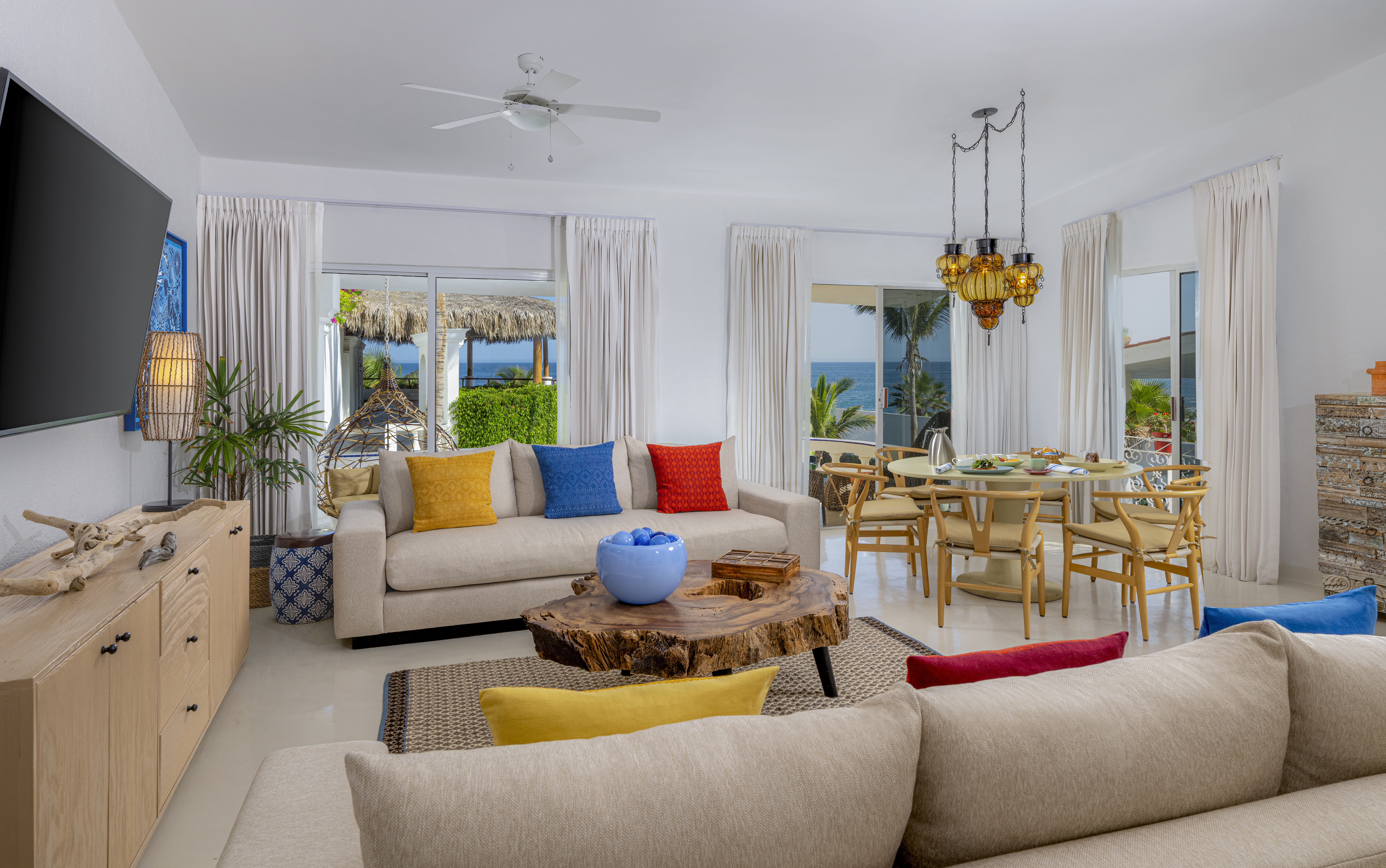 Two-Bedroom Penthouse — spacious living and dining area