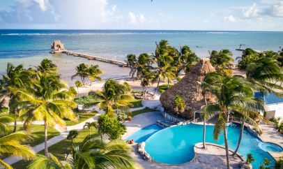 Resort exterior at Margaritaville Beach Resort Ambergris Caye, Belize