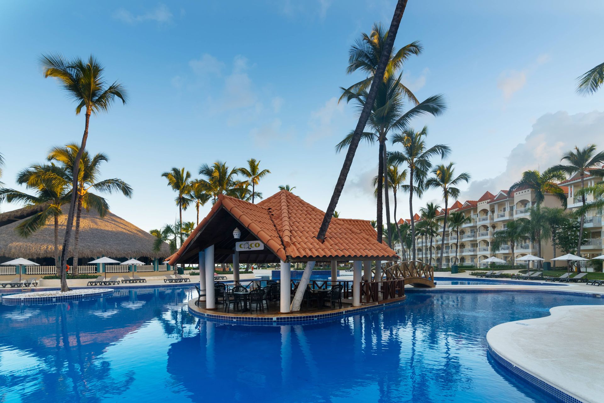 Swimming pool area at Occidental Caribe