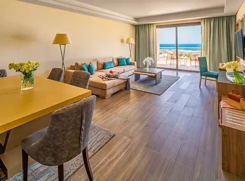 Guest room at Rixos Premium Magawish Suites and Villas