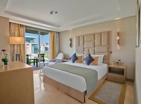 Guest room at Rixos Premium Magawish Suites and Villas