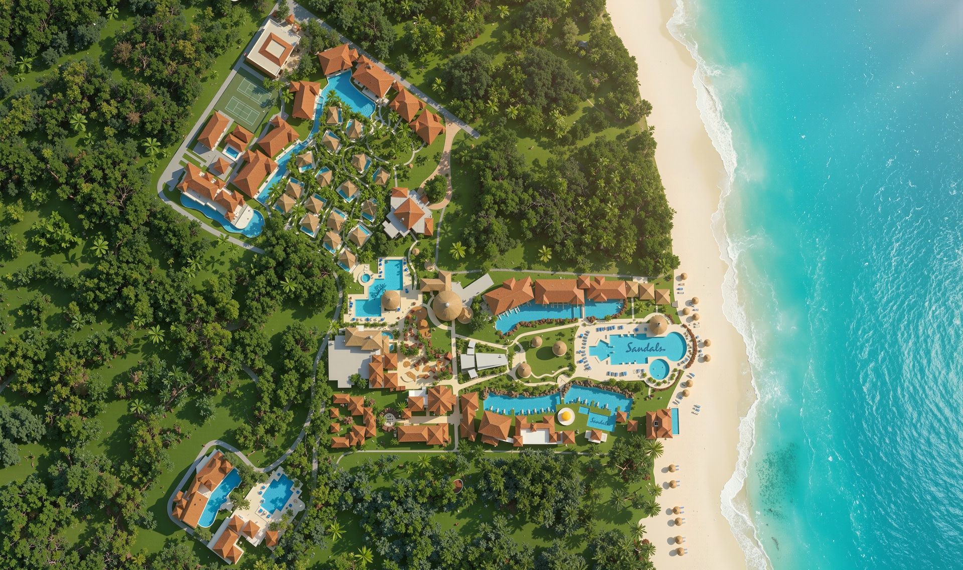 Resort exterior at Sandals Barbados