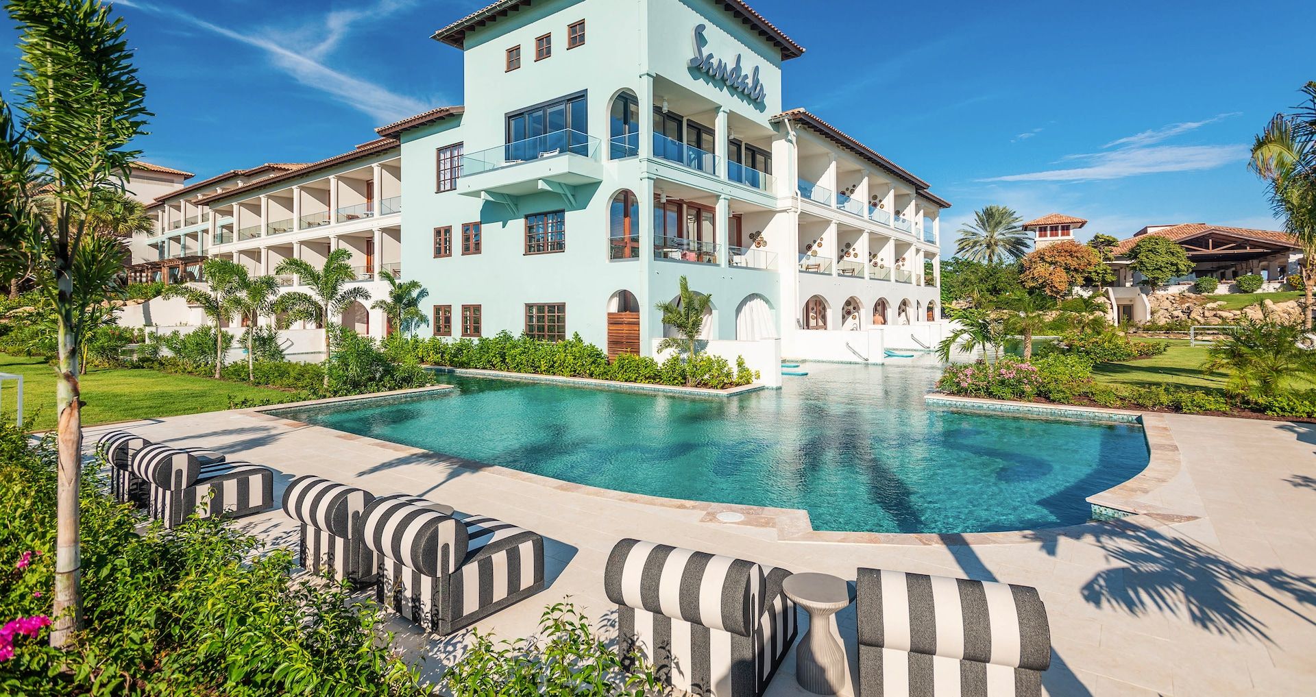 Resort exterior at Sandals Halcyon Beach