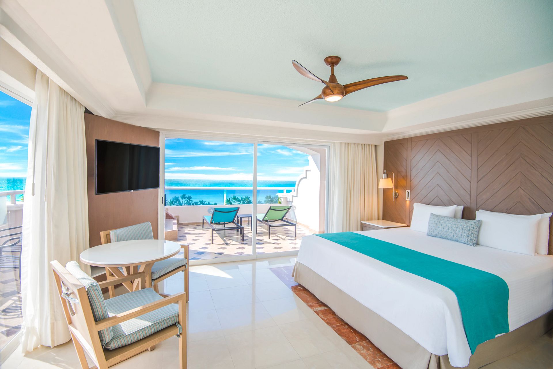 Guest room at Sunscape Cancun Resort & Spa