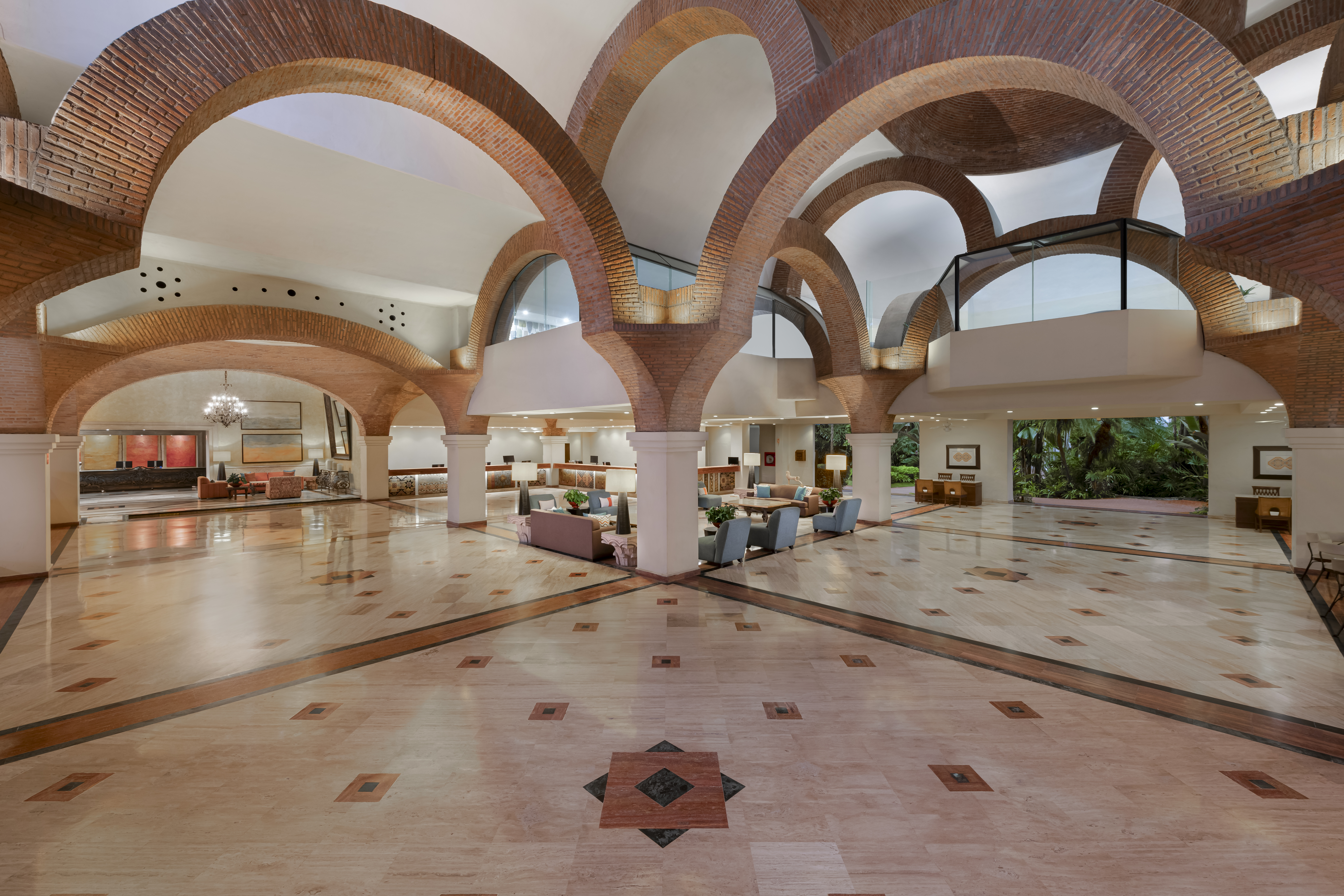 Velas Vallarta lobby with contemporary Mexican decor