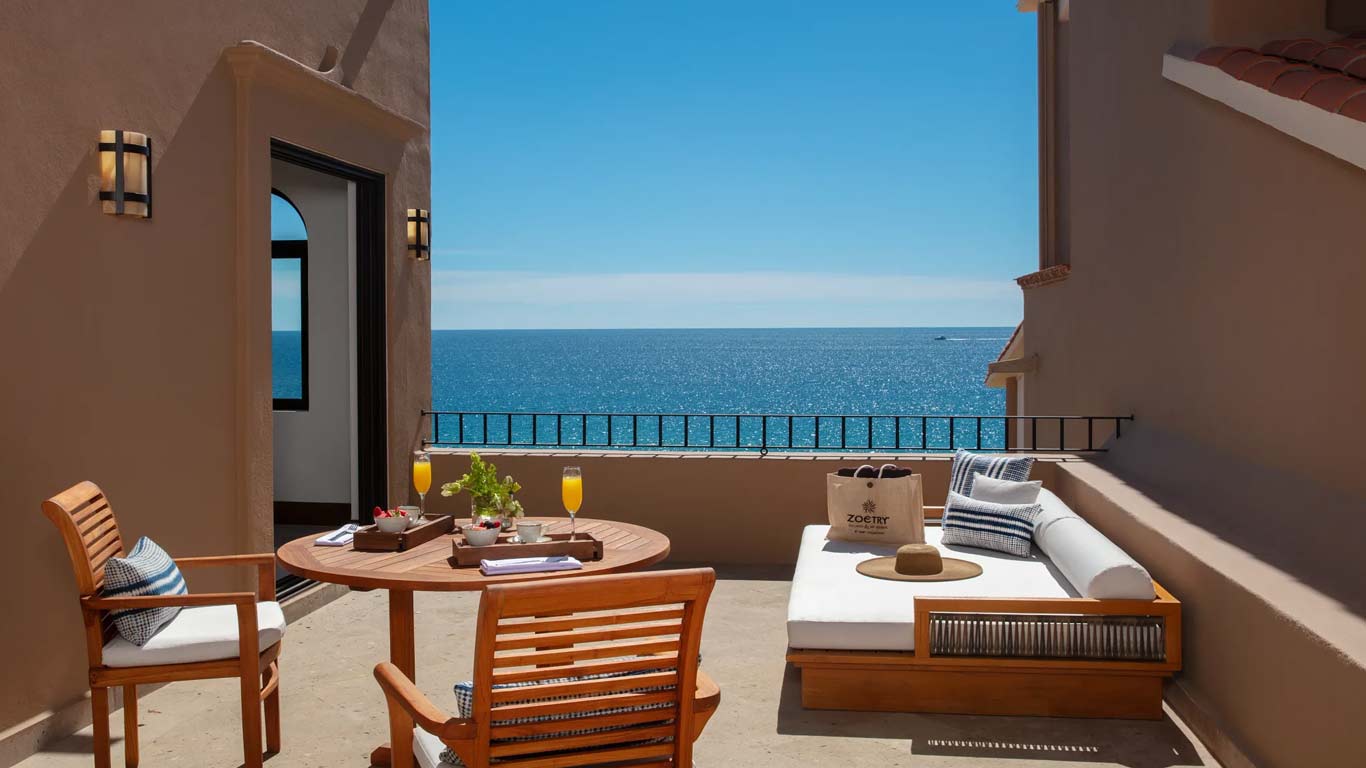 Beachfront at Zoetry Casa del Mar — dramatic Pacific waves along the Tourist Corridor